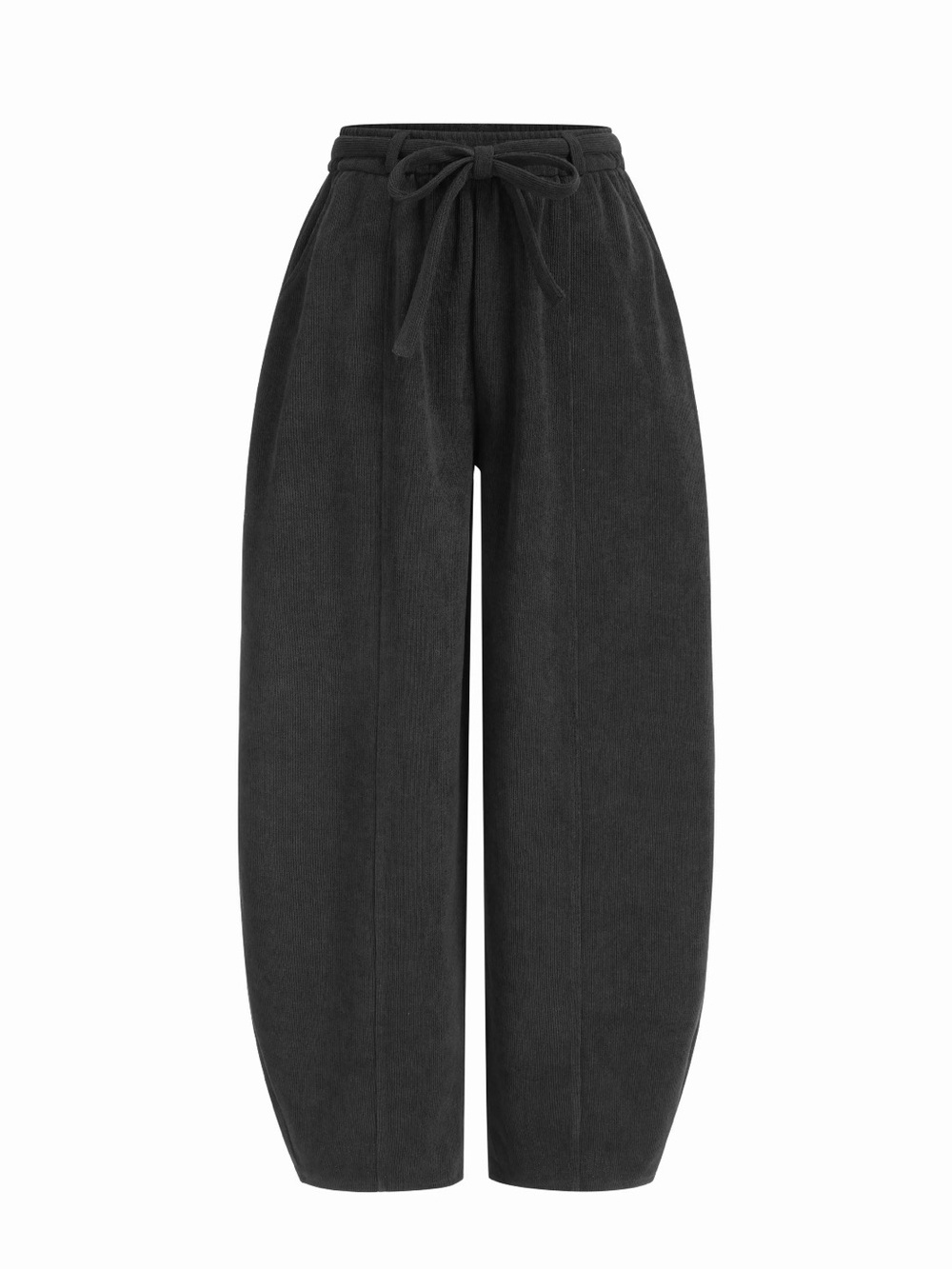 Cider Black Wide-Leg Drawstring Pants